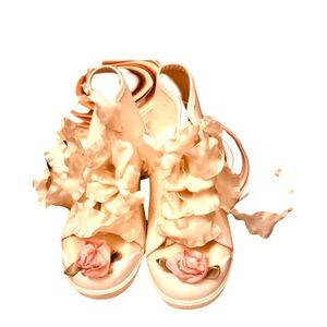 Pitter Patter Embellished Cream Canvas High Tops Toddlers Shoes